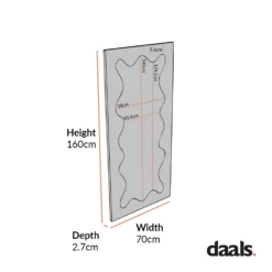 Destin Wave Mirror 160 X 70 Cm, White Matte -Daals Shop MIRR 160 1 20729185 4d14 4cd2 92ea 67469ede8927