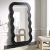 Venus Full Length Wave Mirror 180 X 100 Cm, Black