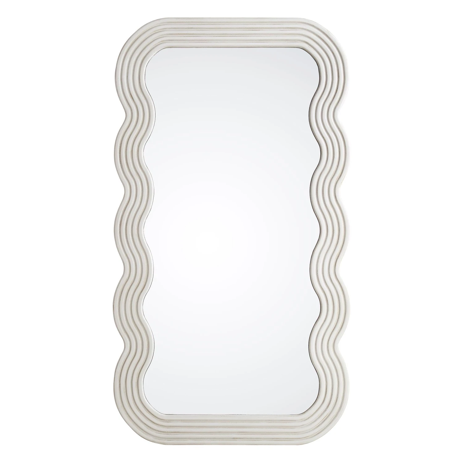 Venus Full Length Wave Mirror 180 X 100 Cm, Washed White 5 Venus Full Length Wave Mirror 180 X 100 Cm, Washed White - Image 3