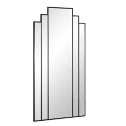 Sonia Black Metal Frame Art Deco Full Length Floor Mirror 179 X 80 Cm -Daals Shop MIRR 175 BLACK WB2