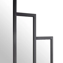 Sonia Black Metal Frame Art Deco Full Length Floor Mirror 179 X 80 Cm -Daals Shop MIRR 175 BLACK detail1