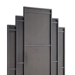 Sonia Black Metal Frame Art Deco Full Length Floor Mirror 179 X 80 Cm -Daals Shop MIRR 175 BLACK detail3