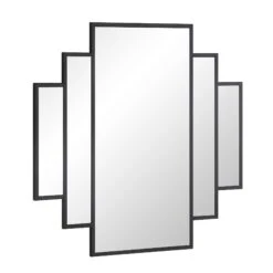 Sonia Black Metal Frame Art Deco Square Wall Mirror 90 X 90 Cm 13 Sonia Black Metal Frame Art Deco Square Wall Mirror 90 X 90 Cm -Daals Shop MIRR 176 BLACK WB2