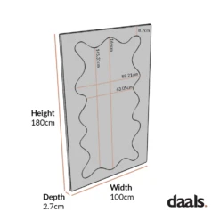 Destin Wave Mirror 180 X 100 Cm, Taupe Gloss 13 Destin Wave Mirror 180 X 100 Cm, Taupe Gloss -Daals Shop MIRR 180 1