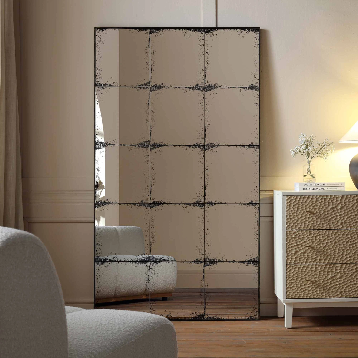 Bibury Antiqued Full Length Mirror Rectangular 180 X 100 Cm 4 Bibury Antiqued Full Length Mirror Rectangular 180 X 100 Cm - Image 2