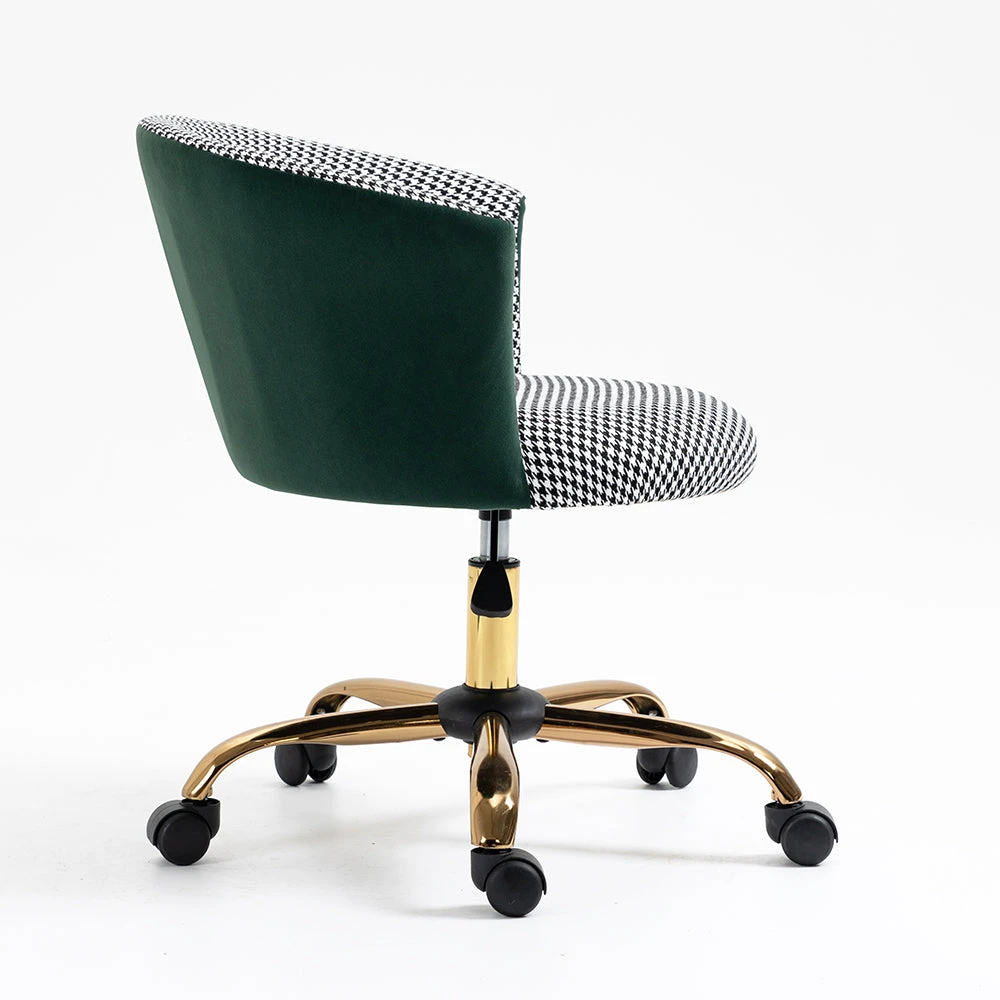 Kylie Houndstooth And Velvet Swivel Chair 6 Kylie Houndstooth And Velvet Swivel Chair - Image 4