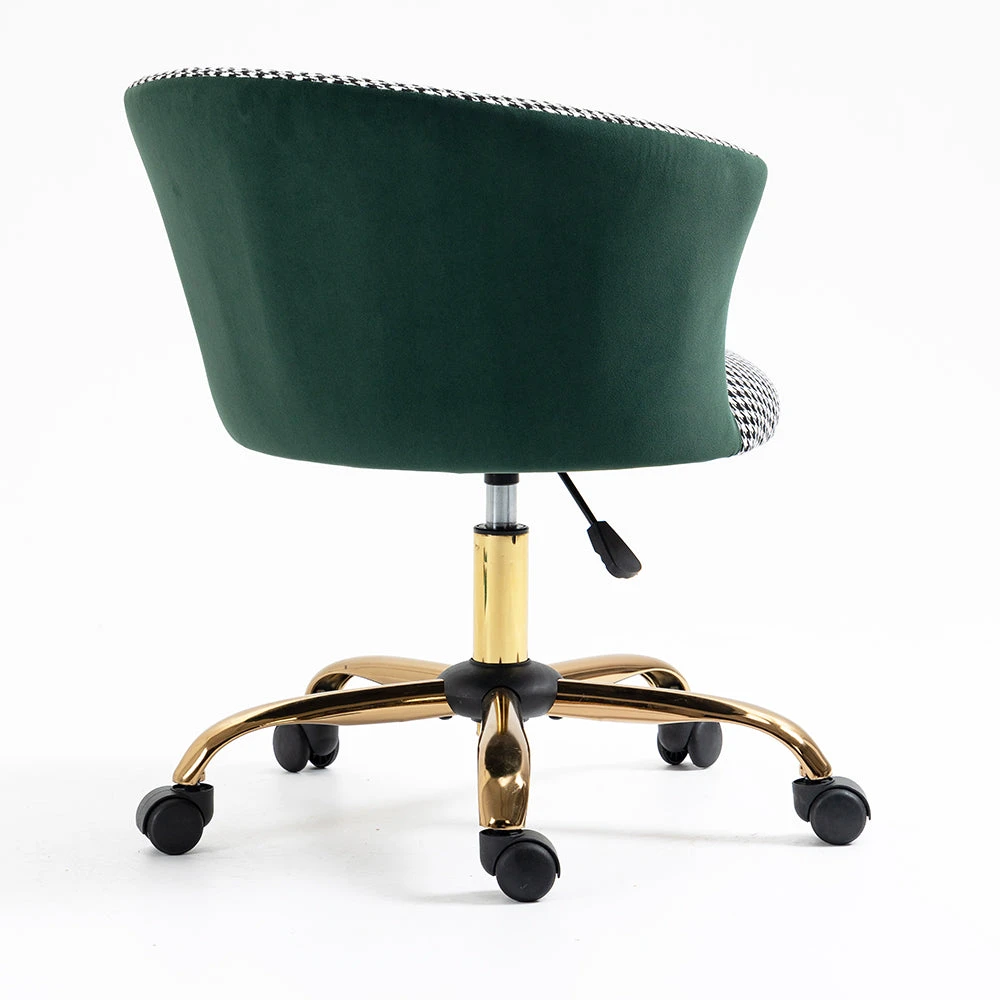 Kylie Houndstooth And Velvet Swivel Chair 7 Kylie Houndstooth And Velvet Swivel Chair - Image 5