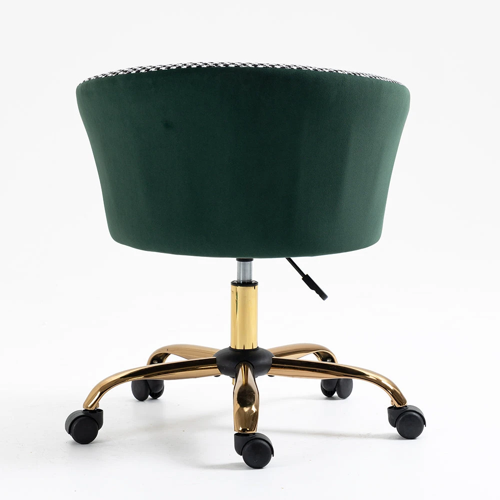 Kylie Houndstooth And Velvet Swivel Chair 8 Kylie Houndstooth And Velvet Swivel Chair - Image 6