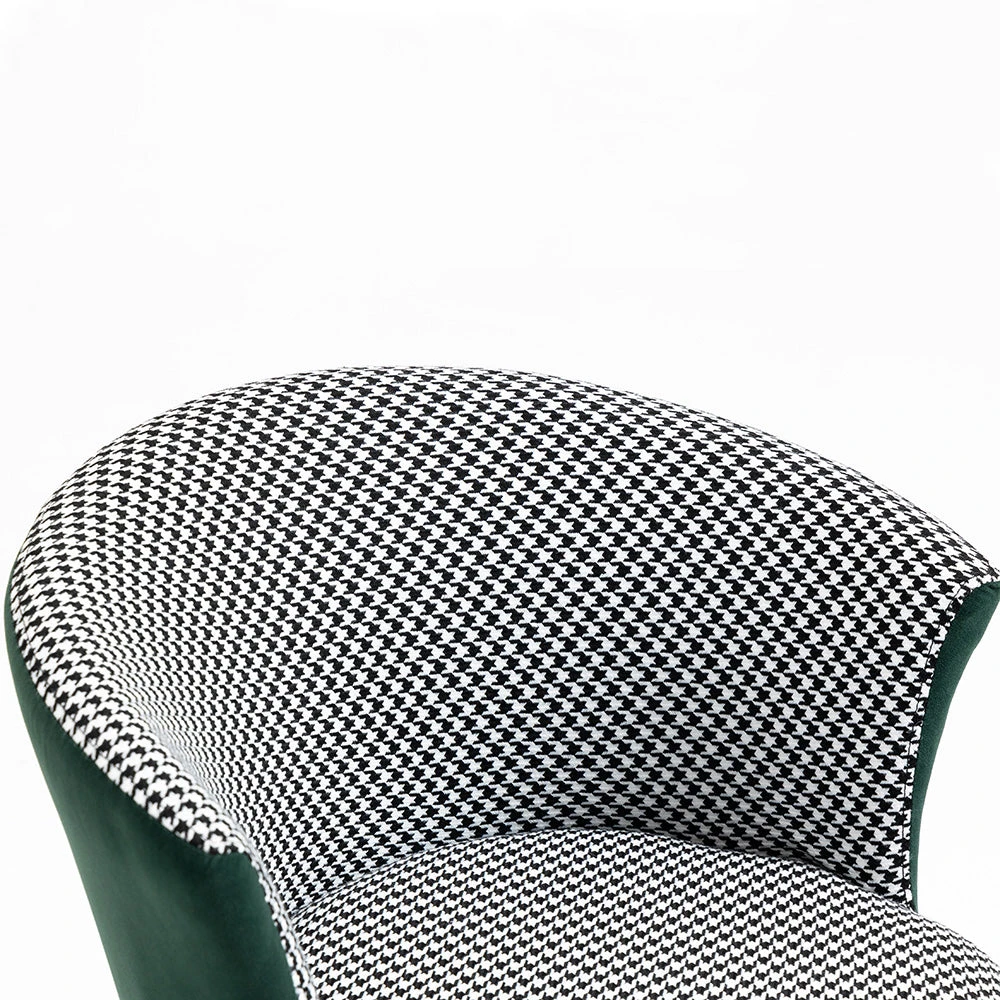 Kylie Houndstooth And Velvet Swivel Chair 10 Kylie Houndstooth And Velvet Swivel Chair - Image 8