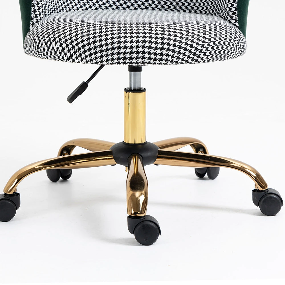 Kylie Houndstooth And Velvet Swivel Chair 12 Kylie Houndstooth And Velvet Swivel Chair - Image 10
