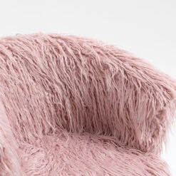 Kylie Plush Shaggy Faux Fur Swivel Chair, Pink -Daals Shop MO103PINKPLUSH detail1