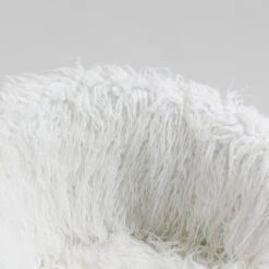 Kylie Plush Shaggy Faux Fur Swivel Chair, White 18 Kylie Plush Shaggy Faux Fur Swivel Chair, White -Daals Shop MO103WHITEPLUSH detail2