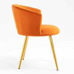 Kylie Set Of 2 Orange Velvet Dining Chairs 17 Kylie Set Of 2 Orange Velvet Dining Chairs -Daals Shop MO104ORANGEVEL P 5