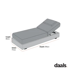 Jardin Aluminium Outdoor Sun Lounger, Granite 16 Jardin Aluminium Outdoor Sun Lounger, Granite -Daals Shop OD ALU1 GRANITE SUNLG