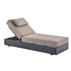 Jardin Aluminium Outdoor Sun Lounger, Granite 15 Jardin Aluminium Outdoor Sun Lounger, Granite -Daals Shop OD ALU1 GRANITE SUNLG WB1