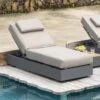 Jardin Aluminium Outdoor Sun Lounger, Granite -Daals Shop OD ALU1 GRANITE SUNLG main