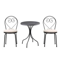 Haymes Metal Indoor And Outdoor Bistro Set -Daals Shop OD BISTR 1067 BEIGE WB1