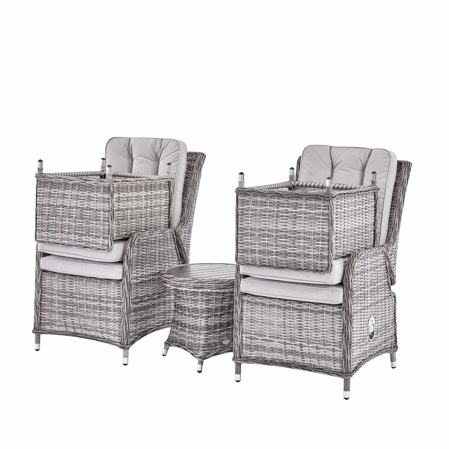 Cover For Hampshire 2-Seater Round Wicker Reclining Bistro Set With Stools 4 Cover For Hampshire 2-Seater Round Wicker Reclining Bistro Set With Stools - Image 2