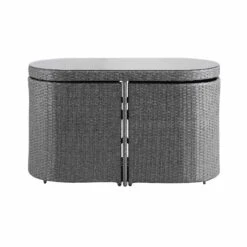 Granchester Rattan Balcony Bistro Set, Grey -Daals Shop OD BISTR 7034 DARKGREY WB5