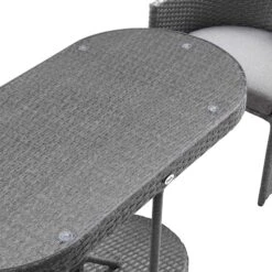 Granchester Rattan Balcony Bistro Set, Grey -Daals Shop OD BISTR 7034 DARKGREY detail1