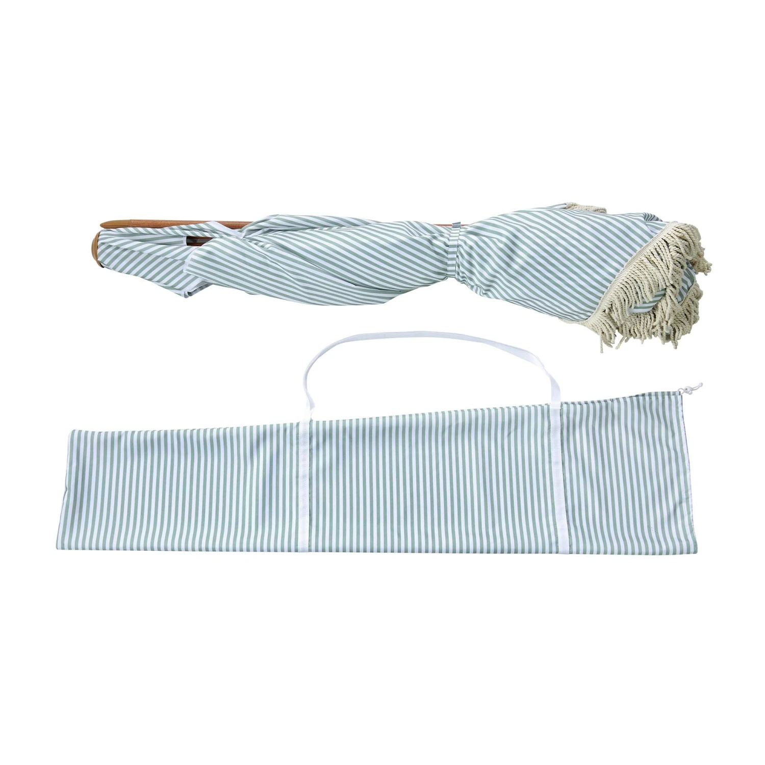 Gabriel Sage Green And White Striped Fringed Cabana 12 Gabriel Sage Green And White Striped Fringed Cabana - Image 10