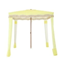 Gabriel Yellow And White Striped Fringed Cabana -Daals Shop OD CABA 03 YELLOWSTRP WB1