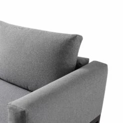 Calabasas Large Outdoor Fabric And Aluminium Corner Casual Dining Set With Rising Table, Dark Grey -Daals Shop OD DINE 1027 DARKGREY detail4