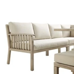 Earlswood Aluminium Washed Wood Effect Large Corner Sofa Set With Rising Table -Daals Shop OD DINE 1245 NAT detail1