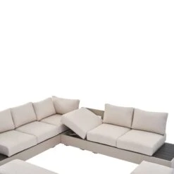 Jardin Aluminium Large Corner Casual Dining Set With Rising Table, Pumice -Daals Shop OD DINE 905 PUMICE SET detail1