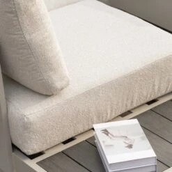 Jardin Aluminium Large Corner Casual Dining Set With Rising Table, Pumice -Daals Shop OD DINE 905 PUMICE SET scene5