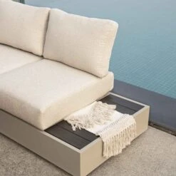 Jardin Aluminium Large Corner Casual Dining Set With Rising Firepit Table, Pumice 19 Jardin Aluminium Large Corner Casual Dining Set With Rising Firepit Table, Pumice -Daals Shop OD DINE 906 PUMICE SET scene4