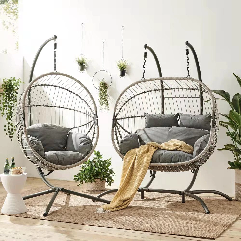 Harrington Rattan + Rope Indoor Outdoor SINGLE Hanging Chair 12 Harrington Rattan + Rope Indoor Outdoor SINGLE Hanging Chair - Image 10