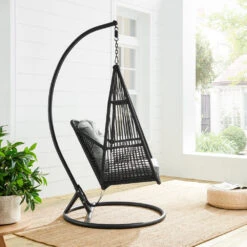 Lydia Geometric Rattan & Rope Mix Indoor Outdoor Hanging Chair -Daals Shop OD HC 014 2 fa39dd10 572a 4da6 8de0 fc60c0661d9d
