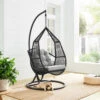 Lydia Geometric Rattan & Rope Mix Indoor Outdoor Hanging Chair -Daals Shop OD HC 014 main