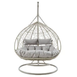 Deneb Light Grey Indoor Outdoor Double Hanging Chair -Daals Shop OD HC 016 5