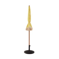Gabriel Yellow And White Striped Fringed Parasol With Tilt -Daals Shop OD PRSL 02 YELLOWSTRP 3