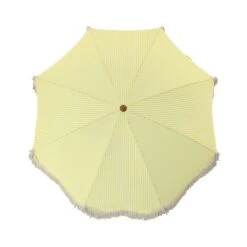 Gabriel Yellow And White Striped Fringed Parasol With Tilt -Daals Shop OD PRSL 02 YELLOWSTRP WB5