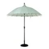 Hacienda 2.4M Sage Green Beaded Carousel Garden Parasol With Fringe Tassels And Aluminium Tilt