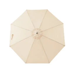 3M LED Light Aluminium Frame Garden Parasol With Tilt Crank , Beige -Daals Shop OD PRSL 23 BEIGE 4