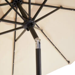 3M LED Light Aluminium Frame Garden Parasol With Tilt Crank , Beige -Daals Shop OD PRSL 23 BEIGE 5