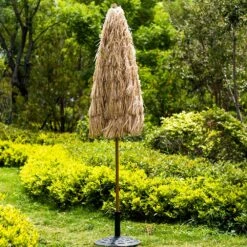 2.2M Thatch Patio Tiki Straw Parasol With Aluminium Tilt -Daals Shop OD PRSL 30 scene3