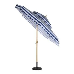 Fabienne Blue And White Striped 3M Double Top Crank And Tilt Parasol -Daals Shop OD PRSL 42 BLUESTRIPE WB2