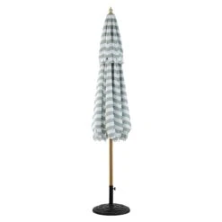 Fabienne Sage Green And White Striped 3M Double Top Crank And Tilt Parasol -Daals Shop OD PRSL 42 GREENSTRIPE WB3