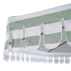 Fabienne Sage Green And White Striped 3M Double Top Crank And Tilt Parasol -Daals Shop OD PRSL 42 GREENSTRIPE detail2