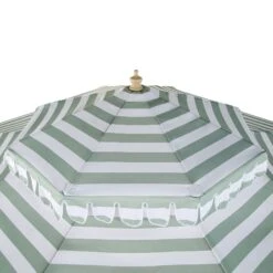 Fabienne Sage Green And White Striped 3M Double Top Crank And Tilt Parasol -Daals Shop OD PRSL 42 GREENSTRIPE detail3