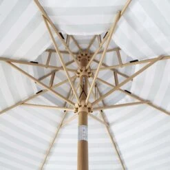 Fabienne Sage Green And White Striped 3M Double Top Crank And Tilt Parasol -Daals Shop OD PRSL 42 GREENSTRIPE detail5