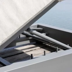 Pedra Rope And Aluminium Outdoor Sun Lounger And Side Table Set -Daals Shop OD ROPE2 GREY SLG detail3