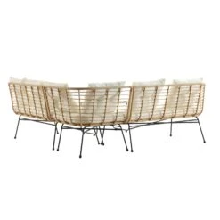 St Loy Natural Rattan Corner Sofa Set With Table -Daals Shop OD SF 016 WB4