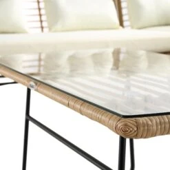 St Loy Natural Rattan Corner Sofa Set With Table -Daals Shop OD SF 016 detail4