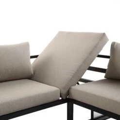 Albany Aluminium Corner Sofa Set With Reclining Back And Coffee Table, Taupe -Daals Shop OD SF 1023 TAUPE detail2